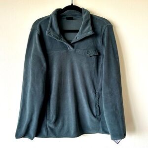 NWT 32 Degrees Medium Gray Fleece Half Zip Pullover Sweater Pockets Winter Ski